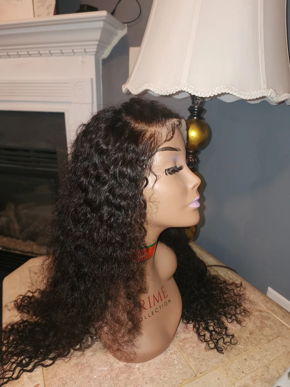 Natural Black Curly Human Hair Wig - Deep Wave Texture